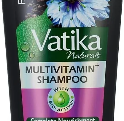 Vatika Naturals Multivitamin Blackseed Shampoo - 400ml | For Shine, Complete Nourishment & Strength | Enriched With Blend Of Vitamin A,E,F & Blackseed