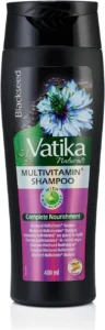 Vatika Naturals Multivitamin Blackseed Shampoo - 400ml | For Shine, Complete Nourishment & Strength | Enriched With Blend Of Vitamin A,E,F & Blackseed