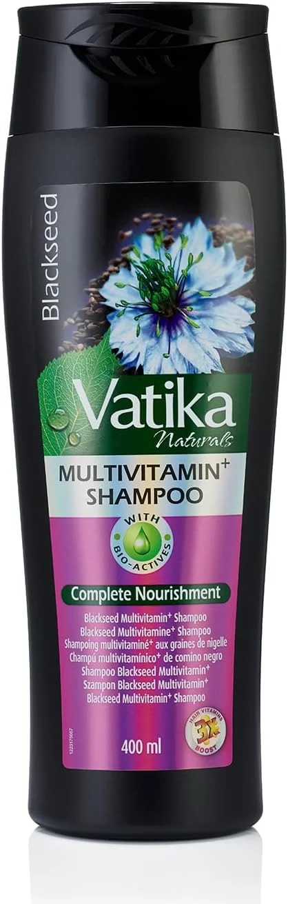 Vatika Naturals Multivitamin Blackseed Shampoo - 400ml | For Shine, Complete Nourishment & Strength | Enriched With Blend Of Vitamin A,E,F & Blackseed