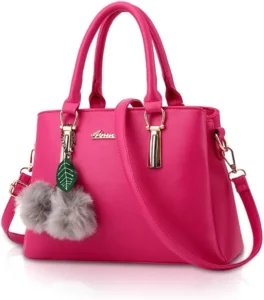 NICOLE&DORIS Handbags for Women handbags with pompom fashion top handles crossbody bags messenger bags for women faux leather