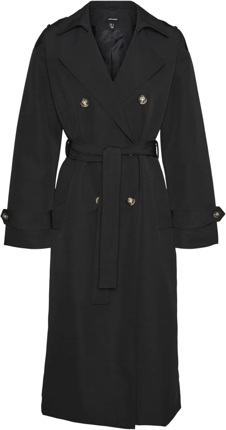VERO MODA Women's Vmchloe Long Trenchcoat Ga Noos Coat