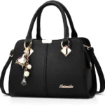 NICOLE&DORIS Women Handbags Designer Top Handle Shoulder Bags Tote Crossbody Bag for Ladies PU Leather Bag Crystal Metal Tassels