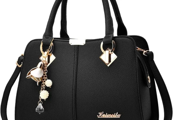 NICOLE&DORIS Women Handbags Designer Top Handle Shoulder Bags Tote Crossbody Bag for Ladies PU Leather Bag Crystal Metal Tassels