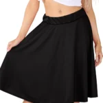 Janisramone Women's Knee-Length Tartan Skater Skirt, Polyester-Elastane, Size SM, ML, XL, 2XL, 3XL, Multi-Occasion Skirt