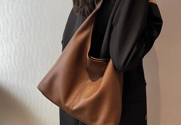Hobo Bags for Women Slouchy Tote Bag Soft Casual PU Leather Shoulder Purses 2pcs Work Everyday Handbags