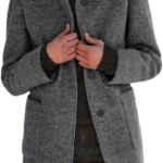 CHARTOU Women Winter Long Pea Coat Wool Blend Stand Collar Single Breast Thicken Blazer Jacket