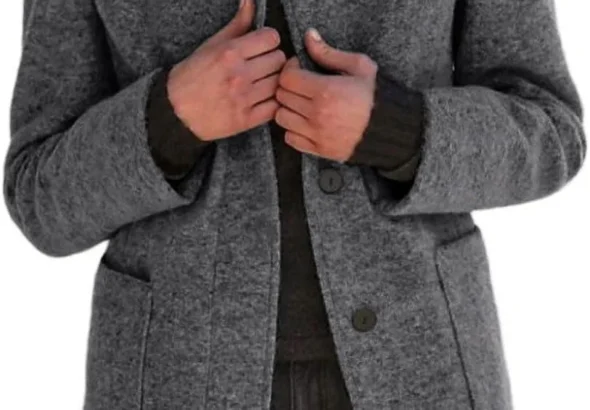 CHARTOU Women Winter Long Pea Coat Wool Blend Stand Collar Single Breast Thicken Blazer Jacket