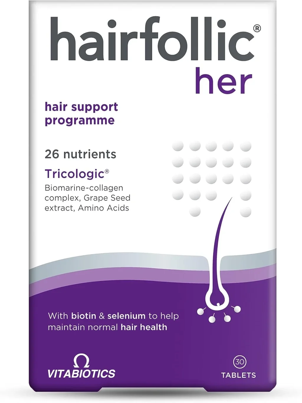 Hairfollic Her for Women, 30 Tablets, Vitabiotics