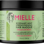 Mielle Rosemary Mint Strengthening Hair Mask for Damaged Hair - Deep Conditioning Treatment Enriched with Biotin, Honey & Coconut Oil - Helps Encourage Longer, Healthier Strands, 340 ml (Pack of 1)