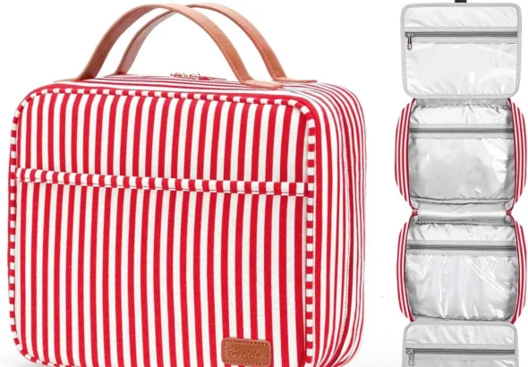 Toiletry Bag for Men Large Capacity PU Leather Men's Makeup Organiser for Toiletries Water-Resistant Travel Toiletry Bags for Traveling