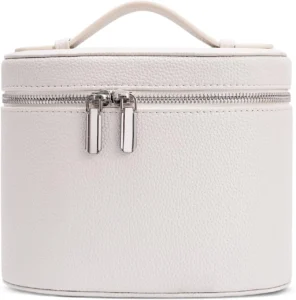 Leather Makeup Bag, Portable Makeup Bag, Removable Compartments