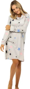 TURTLE Warm Star Sleep Tee Nighty Women Nightwear/Night Shirt/Night Dress Gown/Stay Warm & Cozy