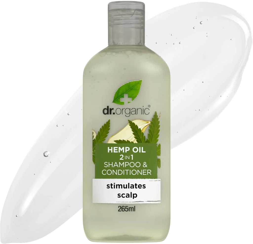 Dr Organic Hemp Oil 2 in 1 Shampoo & Conditioner, Fine Hair, Fine Hair, Mens, Womens, Natural, Vegan, Cruelty-Free, Paraben & SLS-Free, Certified Organic, 265ml, Packaging may vary