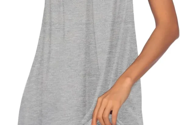 Ekouaer Women's Nightgown V-neck Chemise Sleepwear Lace Nightwear Soft Lingerie for Women S-3XL