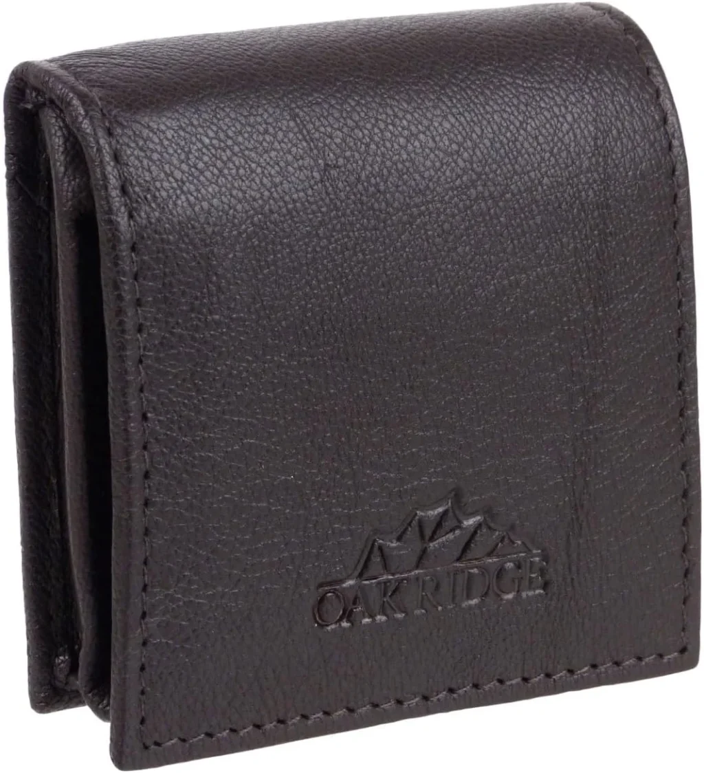 Mens Square Pocket Size Coin Tray Purse - Brown