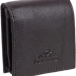 Mens Square Pocket Size Coin Tray Purse - Brown