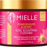 Mielle Pomegranate & Honey Curl Cream - Coil & Curl Defining Hair Cream for Type 4 Hair - Hydrates, Controls Frizz, Conditions & Adds Shine, 340 ml (Pack of 1)