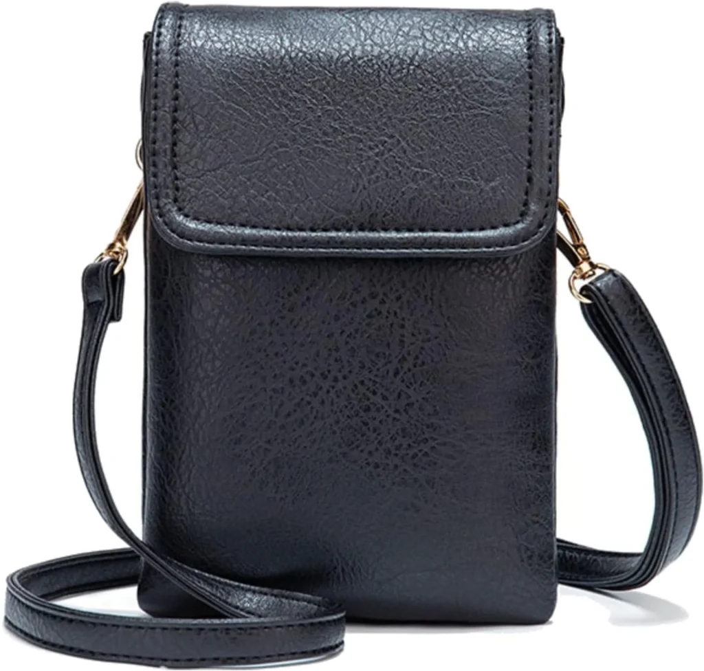 Crossbody Bag for Women Leather Small Cell Phone Bag Purses Shoulder Wallet Adjustable Detachable Strap