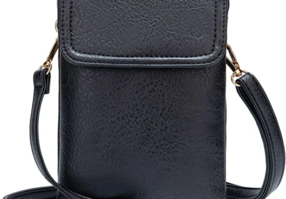 Crossbody Bag for Women Leather Small Cell Phone Bag Purses Shoulder Wallet Adjustable Detachable Strap