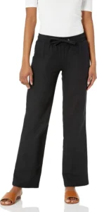Amazon Essentials Women's Linen Blend Drawstring Relaxed-Fit Wide-Leg Trouser (Available in Plus Size)