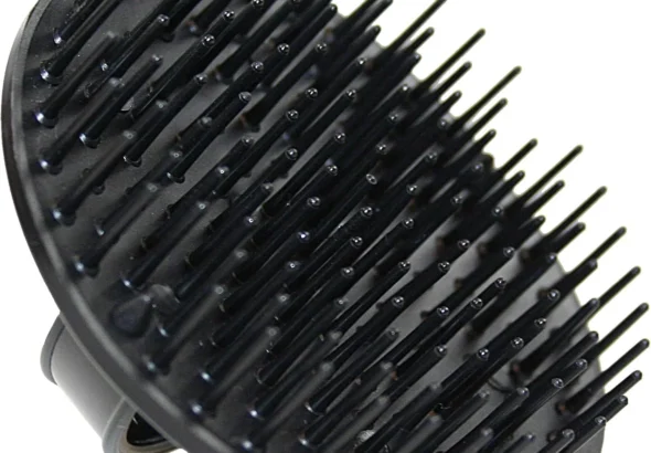 Jack Dean by Denman (Black) Scalp Massager and Detangling Hair Brush for Thick or Thin Hair, Curly or Straight Hair - Use in the Shower or Bath - Head and Beard Scrubber - For Women and Men, D6