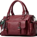 NICOLE & DORIS Vintage Top Handle & Cross-Body Bags for Women - Multiple Pockets, PU Leather