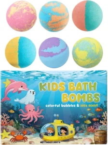 Adult Bubble Bath, Moisturizing Cleansing Ball, Foam Bath Set, 6 Piece Relaxing Spa Kit, Aromatherapy Skin Care Accessory for Women Wife Men Grandma Girls Youth Family Home Travel Bathroom