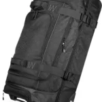 Amazon Basics Rolling Travel Duffel Bag, 137L, Lightweight and Durable Trolley in Ripstop Fabric, Large Capacity with Telescopic Handle, Ideal for Travel, Work, and Leisure, Black