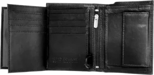 Soft Genuine Leather Wallets for Men | RFID Blocking Card Holder | Coin Pocket Bifold Purse Wallet | 3 Id Display Pockets | 2 Zipped Pouches