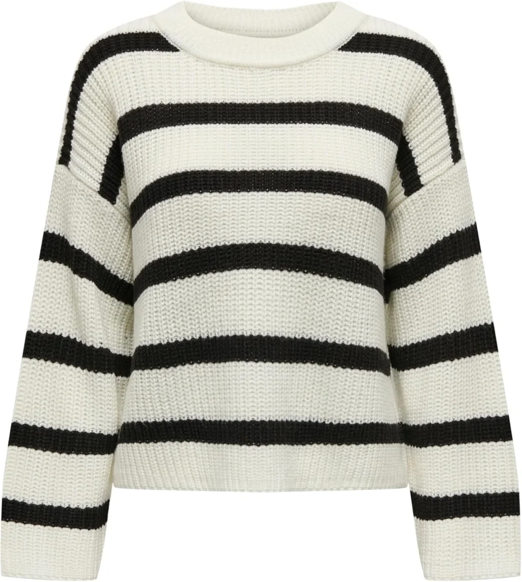 JDY Women's Jdy Justy KNT Noos L/S Stripe Pullover Knitted Jumper