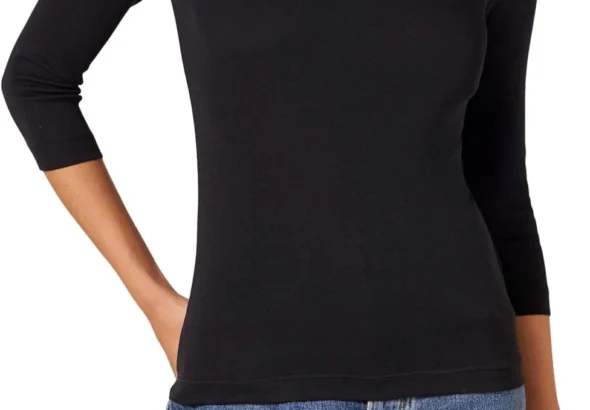Amazon Essentials Women's Slim-Fit 3/4-Sleeve Boat-Neck T-Shirt