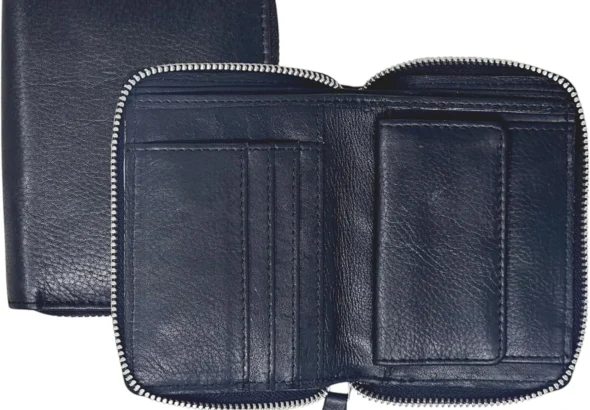 STARHIDE Women Slim Wallet, RFID Blocking Full Zip Around Genuine Leather Purse with Coin Pocket, Gift Boxed 5550