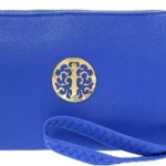 Long & Son Women's Small Clutch, Wristlet, Shoulder,Cross-Body Bags 3141 (Sapphire Blue)