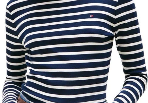 Tommy Hilfiger Womens Slim Cody Mock Neck Long Sleeve Top