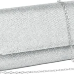 OSDUE Women Clutch Bag, Glitter Envelope Clutch Bag With Detachable Chain Strap, Elegant Sequins Evening Handbags for Wedding Bridal Prom Cocktail Party Ladies Handbags