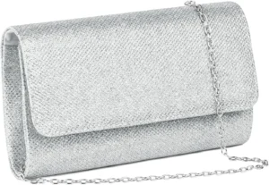 OSDUE Women Clutch Bag, Glitter Envelope Clutch Bag With Detachable Chain Strap, Elegant Sequins Evening Handbags for Wedding Bridal Prom Cocktail Party Ladies Handbags