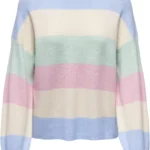 ONLY Women's Onlatia L/S Stripe Pullover KNT Noos Viscose Blend Sweater (Pack of 1)