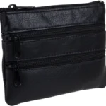 Mens or Womens Coin Purse with Keyring (Black)
