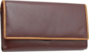 STARHIDE Women's RFID Blocking Wallet Soft Real Nappa Leather Long Flap Over Purse Multi Credit Card Holder Money Organiser 5505 (Brown Tan)