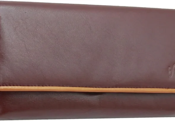 STARHIDE Women's RFID Blocking Wallet Soft Real Nappa Leather Long Flap Over Purse Multi Credit Card Holder Money Organiser 5505 (Brown Tan)