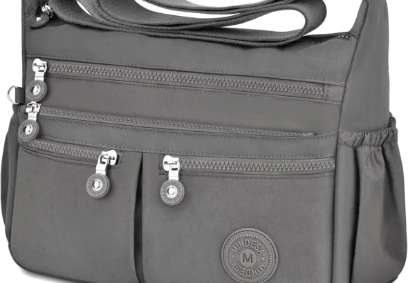 TEUEN Crossbody Bags for Women Large Capacity Nylon Waterproof, Medium Casual Handbags & Shoulder Bags Lightweight Messenger Bag With Multi-Pocket for Travel Shopping Work