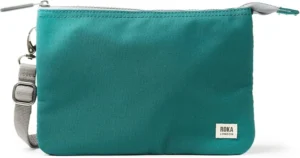 ROKA Carnaby XL Slim Crossbody Bags for Women & Men - 3 Compartments, Chunky Zip, Removable & Adjustable Strap for Phone, Wallet, Keys