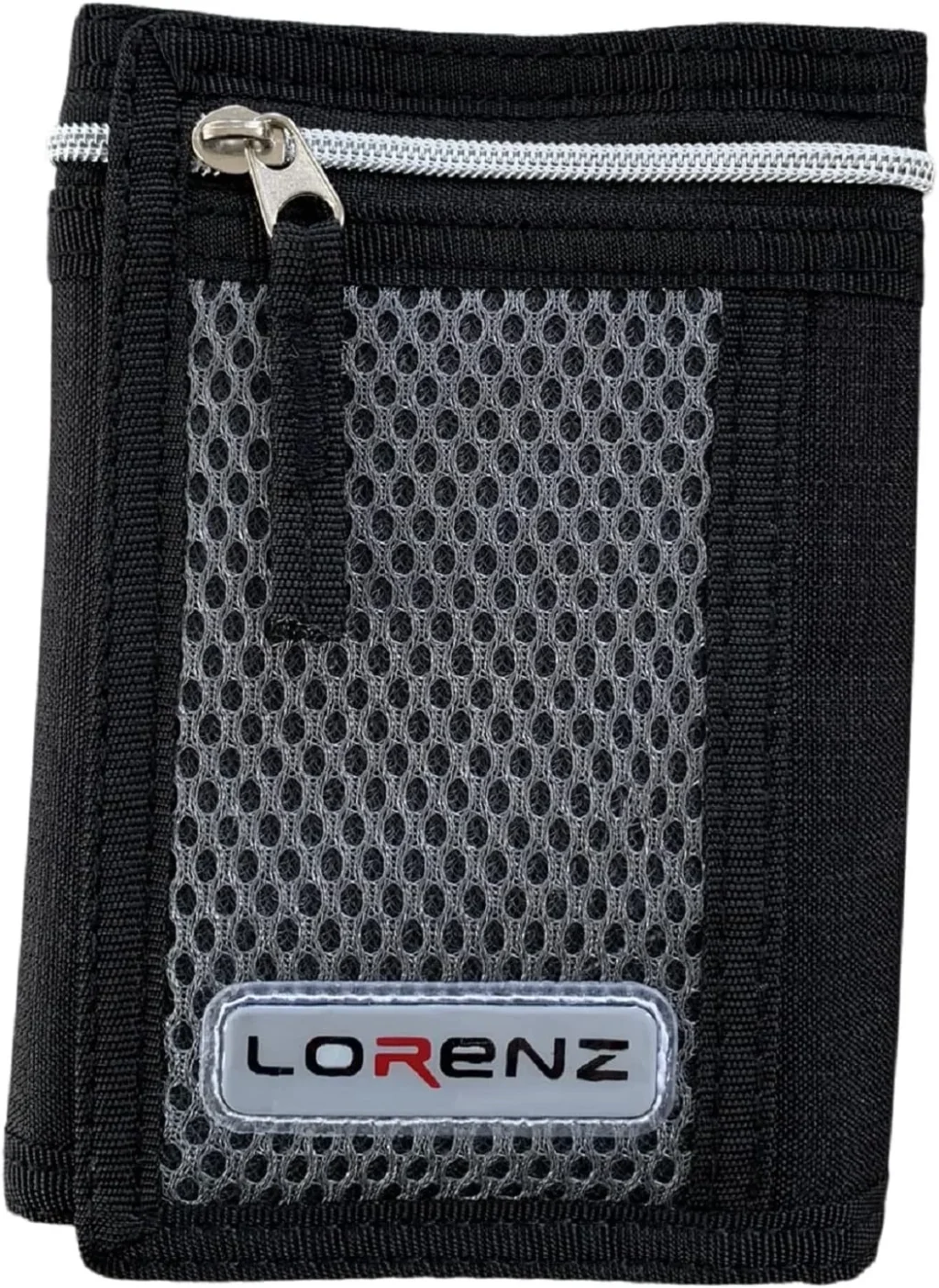 Lorenz Men's 3 Fold Canvas Sports Wallet Casual Black