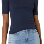 Amazon Essentials Women's Slim-Fit Half Sleeve Square Neck T-Shirt