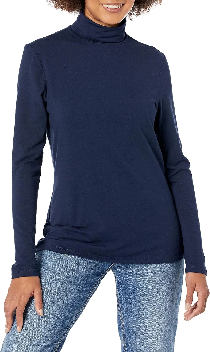 Amazon Essentials Women's Turtleneck Long Sleeve Shirt (Available in Plus Size)