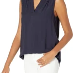 Amazon Essentials Women's Sleeveless V-Neck Woven Shirt