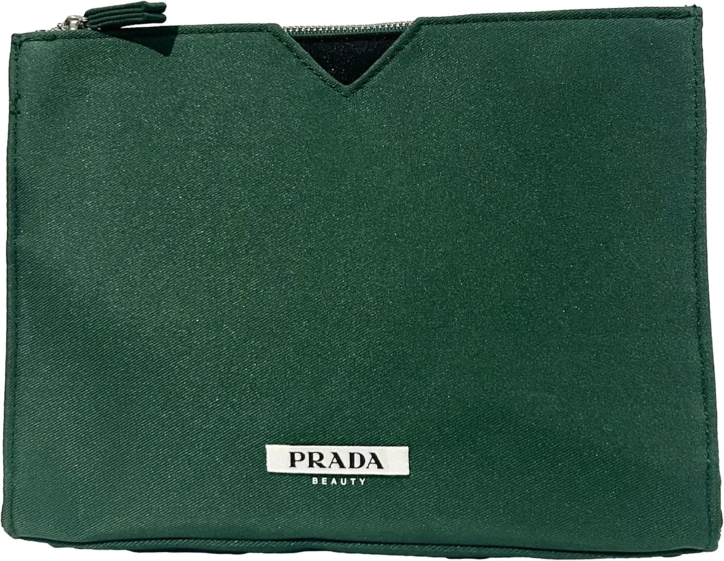 Prada Cosmetic Bag Pouch Makeup Toiletry Zip Travel Fragrance Beauty Trousse (9L X 6.5H X 2W) - WOMEN - 0214