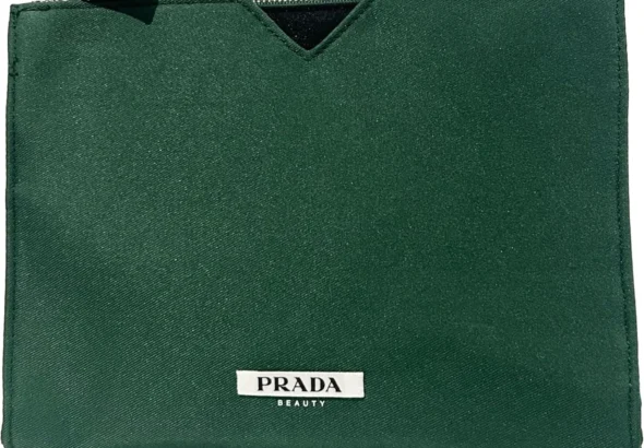 Prada Cosmetic Bag Pouch Makeup Toiletry Zip Travel Fragrance Beauty Trousse (9L X 6.5H X 2W) - WOMEN - 0214