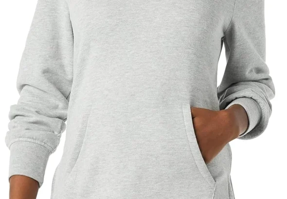 Amazon Essentials Women's Fleece Hooded Tunic Sweatshirt