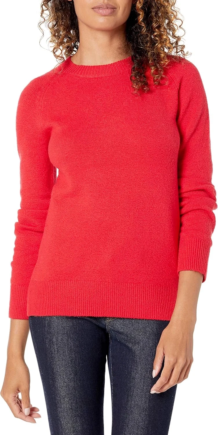 Amazon Essentials Women's Regular-Fit Soft Touch Long-Sleeve Crewneck Jumper